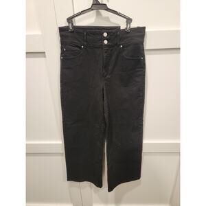 Ann Taylor Jeans Womans Sz 6 Black NWT New With Tag Wide Leg Ankle High Rise-